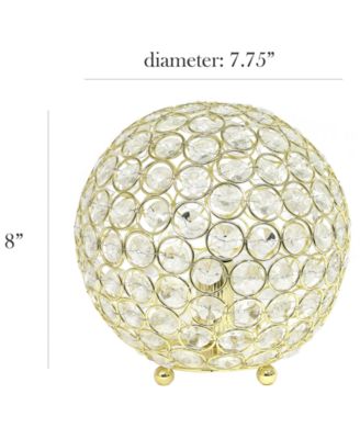 Elipse 8" Crystal Ball Sequin Table Lamp