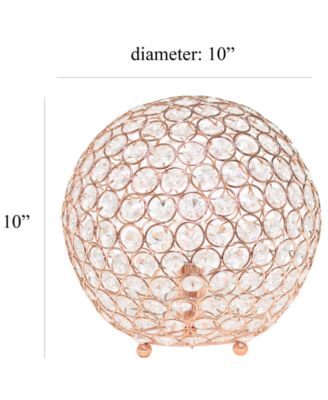 Elipse 10" Crystal Ball Sequin Table Lamp