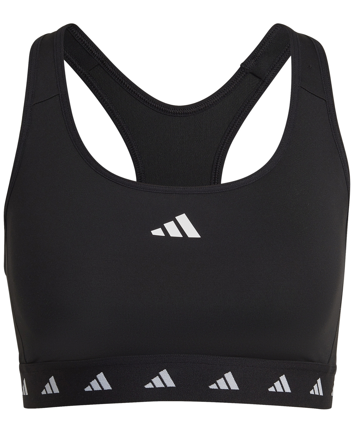 Adidas Originals Adidas Adidas Powerreact Train Medium Support Techfit Bra Woman Top Navy Blue Size Xs A-c Recycled P In Black/white