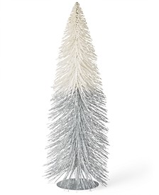 White and Gray Sisal Tree with Snow & Wood Base, Created for Macy's