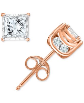 Diamond Stud Earrings (3/4 ct. t.w.) in 14k Rose Gold