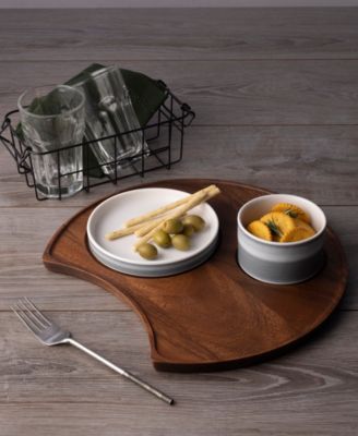 Kona Wood Crescent Serving Tray, 13"