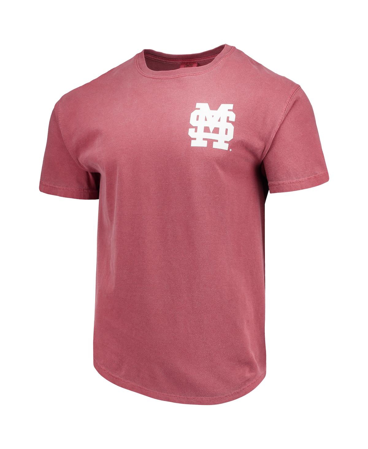 Men'sMississippi State Bulldogs Baseball Flag Comfort Colors T-shirt - Maroon