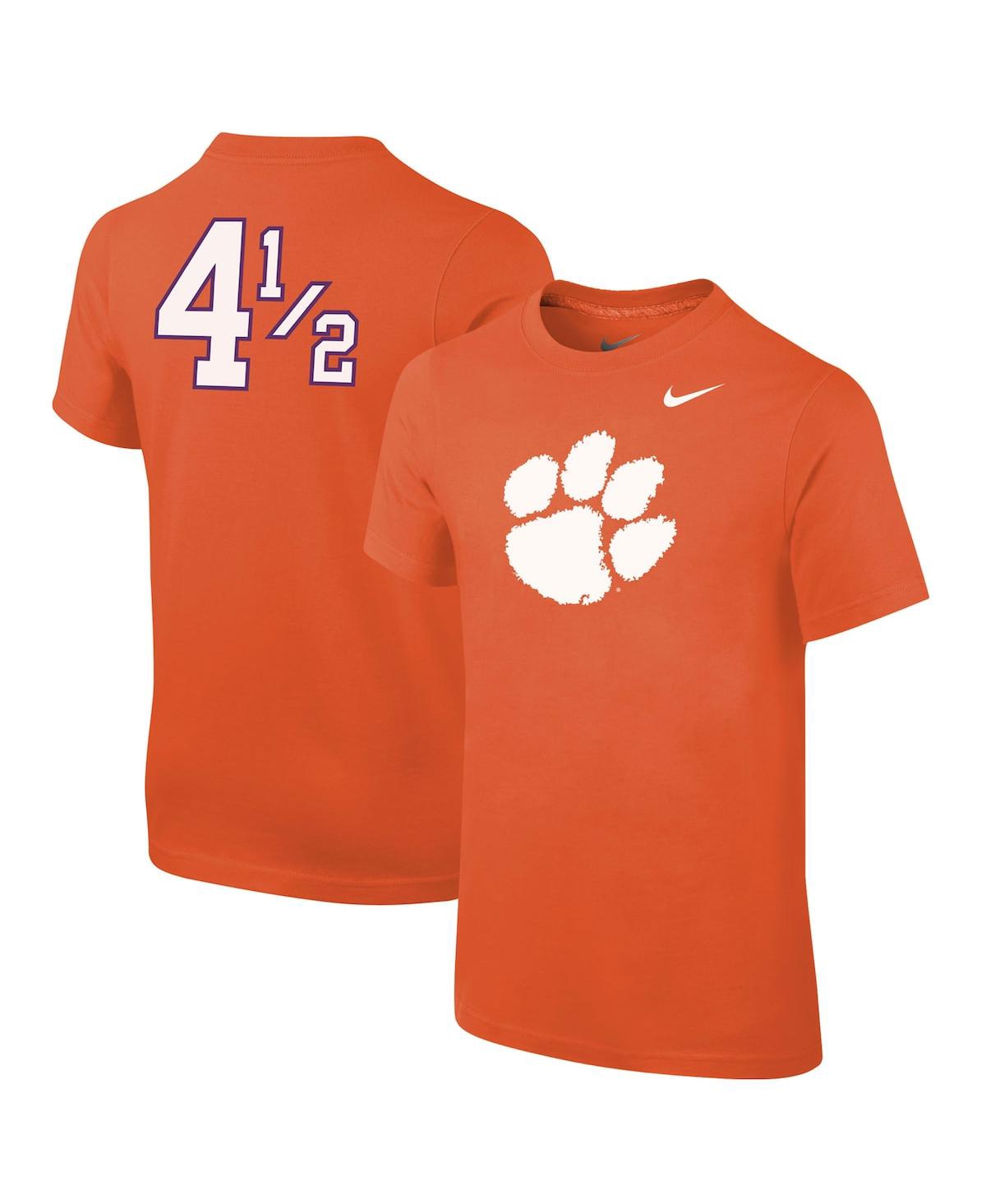 Shop Nike Big Boys  Orange Clemson Tigers Disney+ 4a½ Player T-shirt