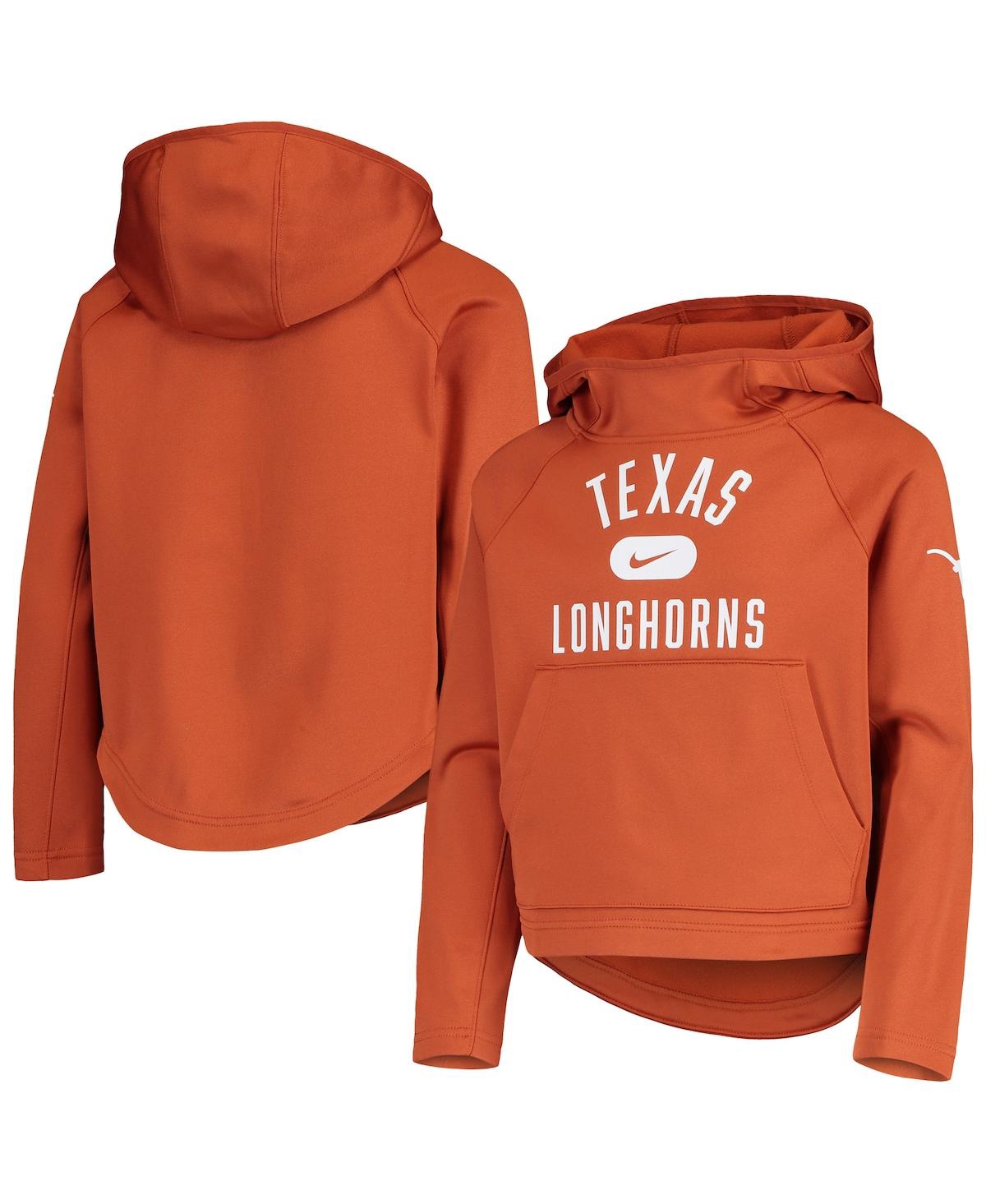 Youth Boys Nike Texas Orange Texas Longhorns Spotlight Raglan Pullover Performance Hoodie