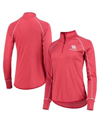 Women's Colosseum Red Houston Cougars Stingray Raglan Quarter-Zip Top ...