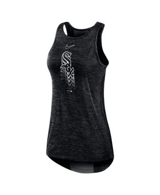 Women's Black Chicago White Sox Logo Fade High Neck Performance Tank Top