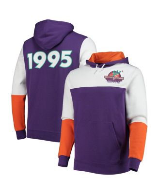 Men's Purple NBA Hardwood Classics 1995 All-Star Game Colorblock Fusion Pullover Hoodie