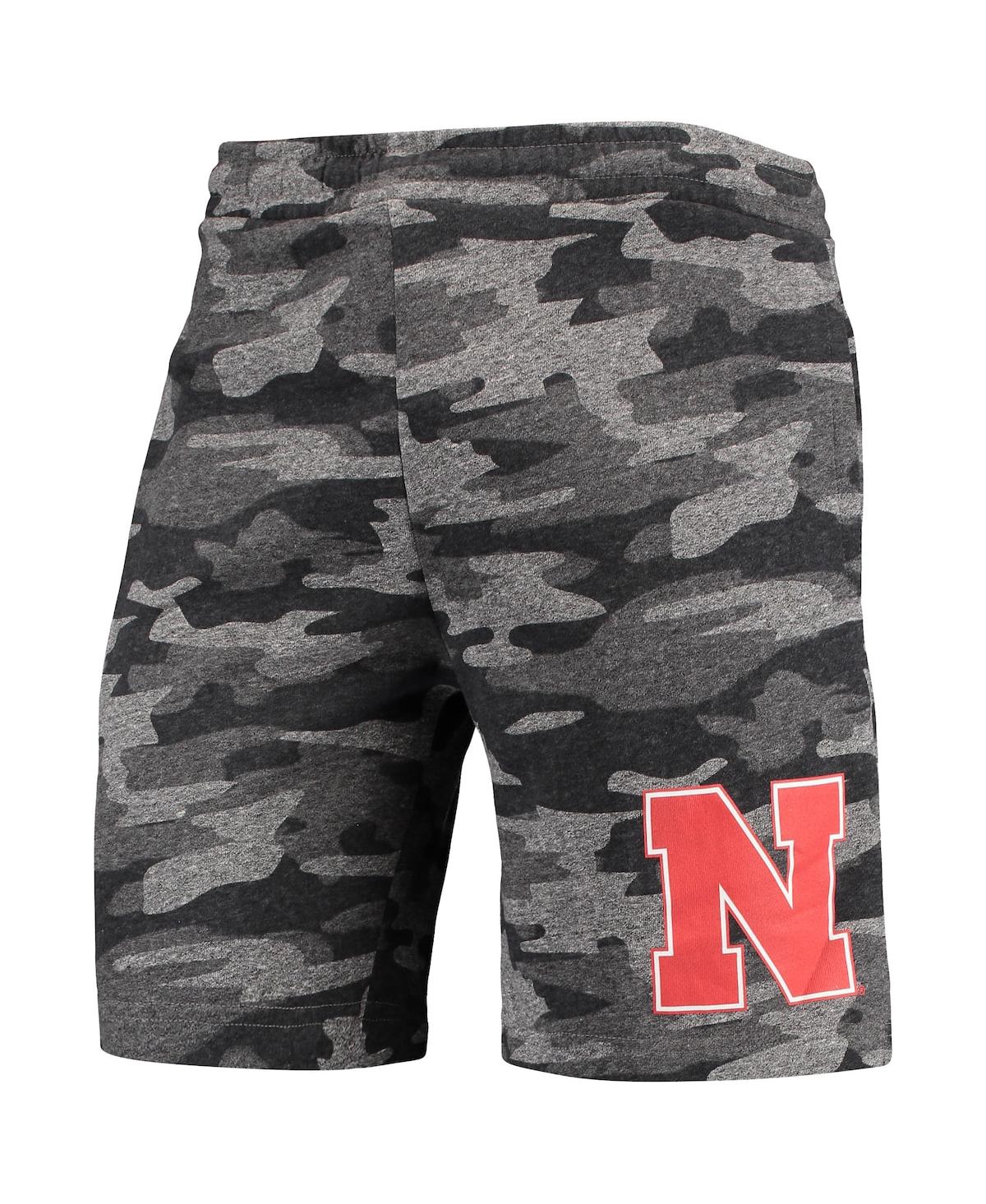 Shop Concepts Sport Men's  Charcoal, Gray Nebraska Huskers Camo Backup Terry Jam Lounge Shorts In Charcoal,gray