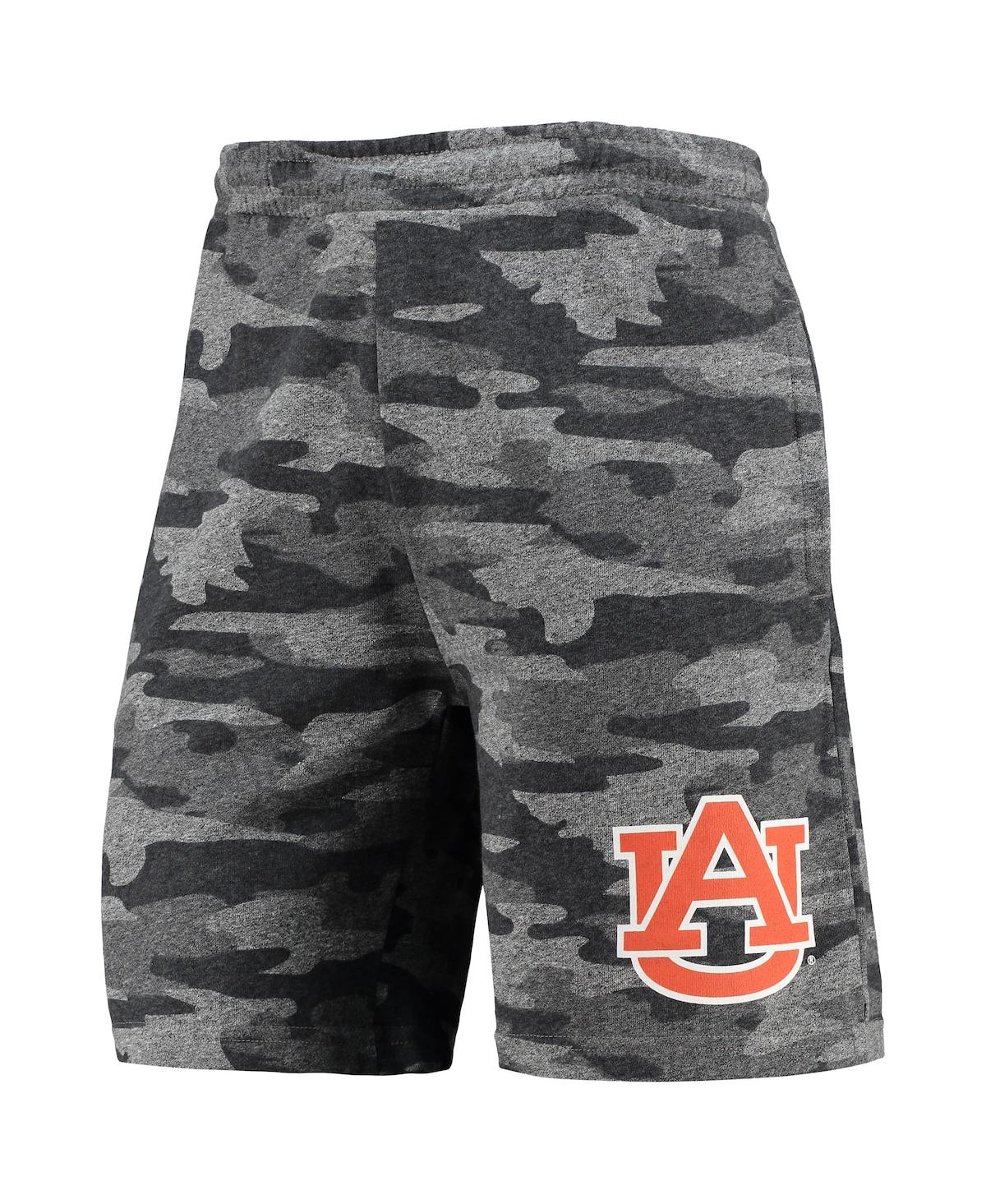 Shop Concepts Sport Men's  Charcoal, Gray Auburn Tigers Camo Backup Terry Jam Lounge Shorts In Charcoal,gray