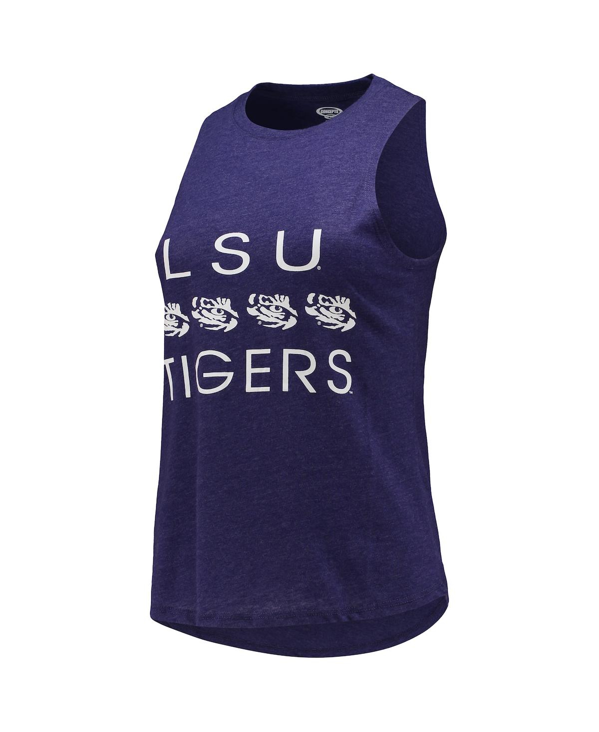 Shop Concepts Sport Women's  Gold, Purple Lsu Tigers Tank Top And Pants Sleep Set In Gold,purple