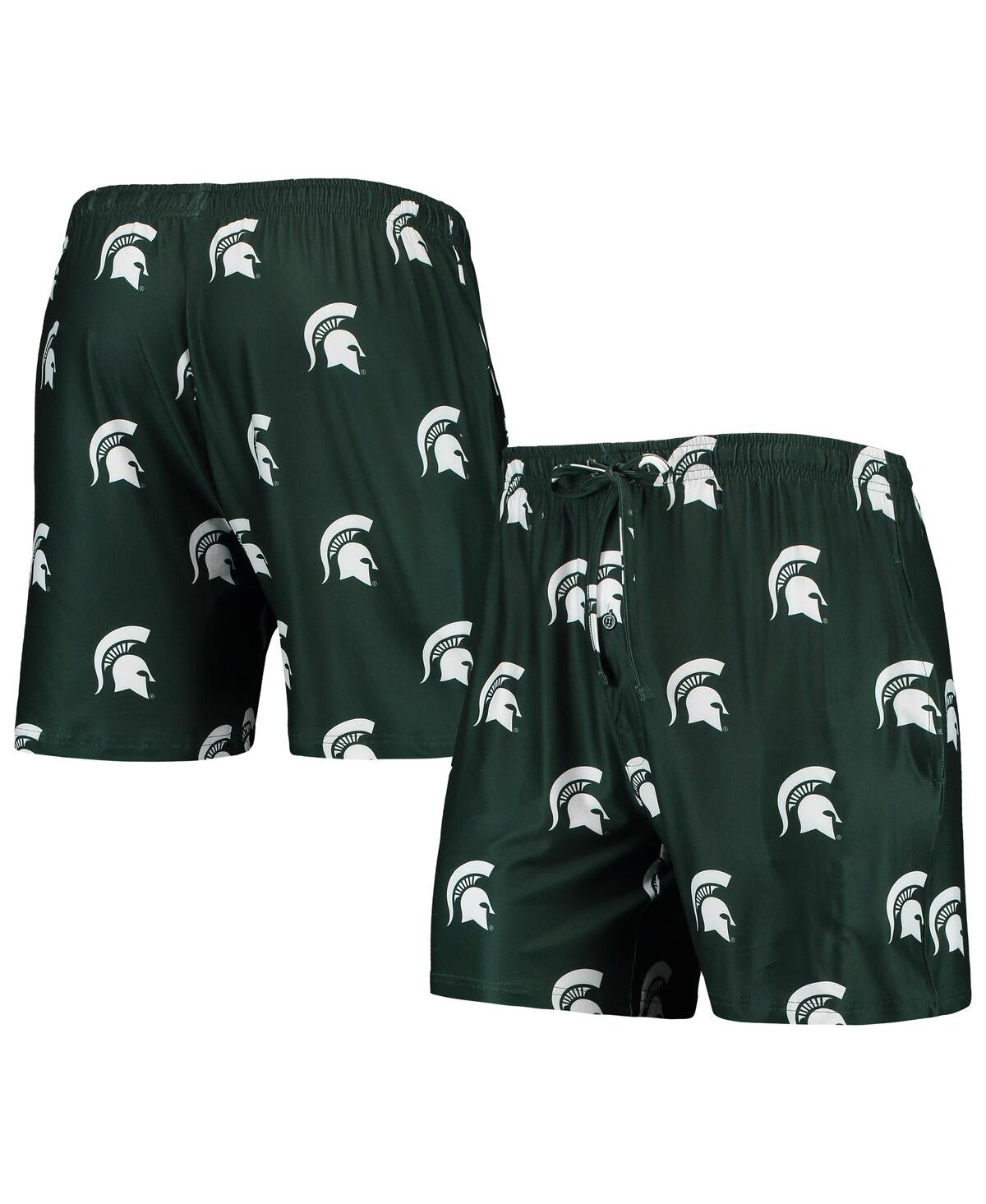 Shop Concepts Sport Men's  Green Michigan State Spartans Flagship Allover Print Jam Shorts