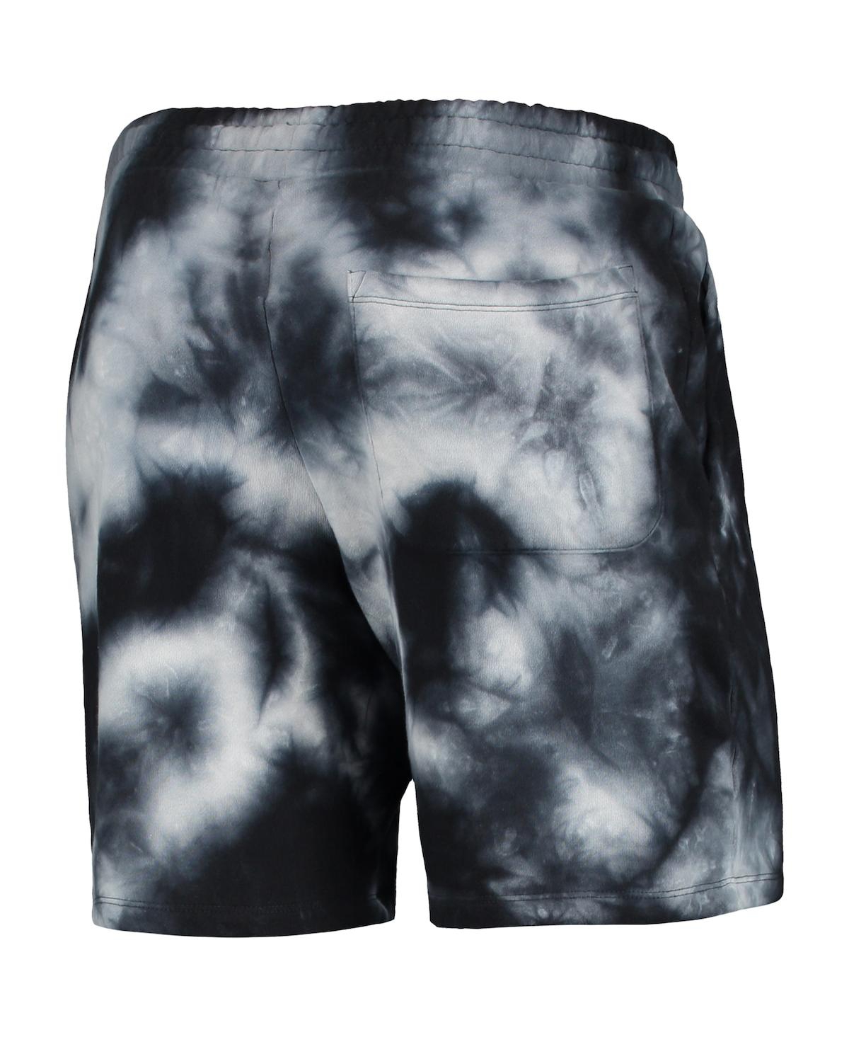 Shop New Era Men's  Black Golden State Warriors Fleece Tie-dye Shorts