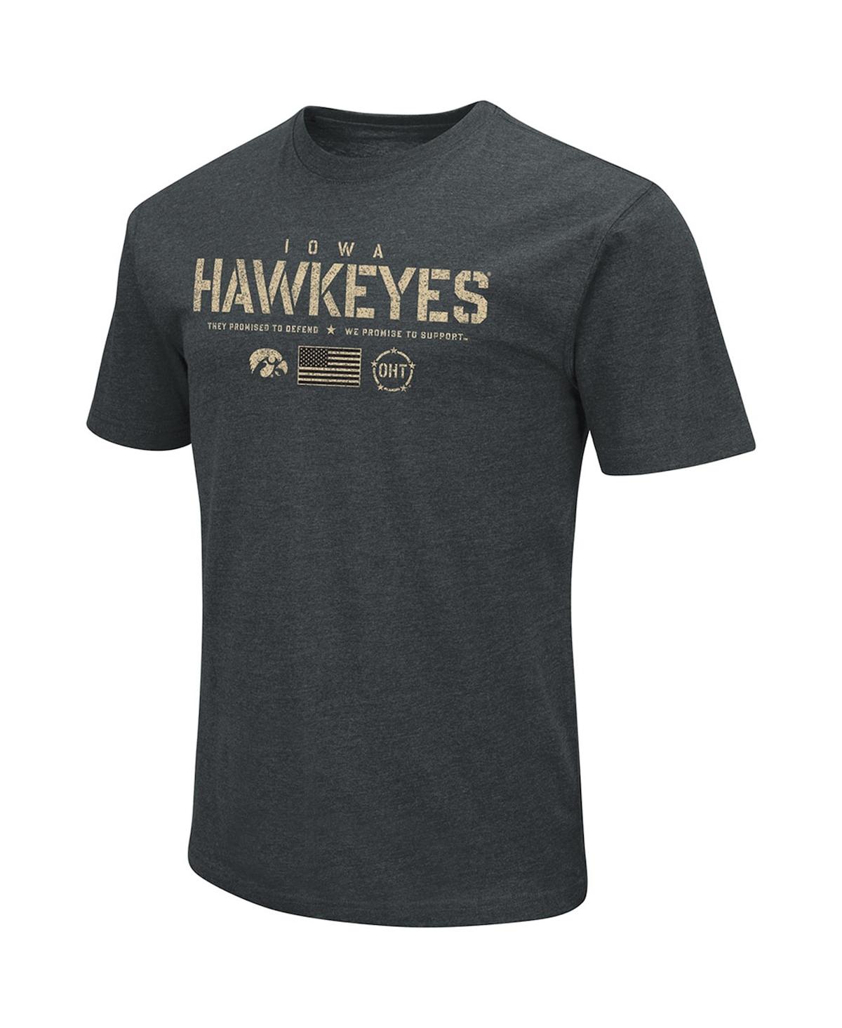 Shop Colosseum Men's  Heathered Black Iowa Hawkeyes Oht Military-inspired Appreciation Flag 2.0 T-shirt