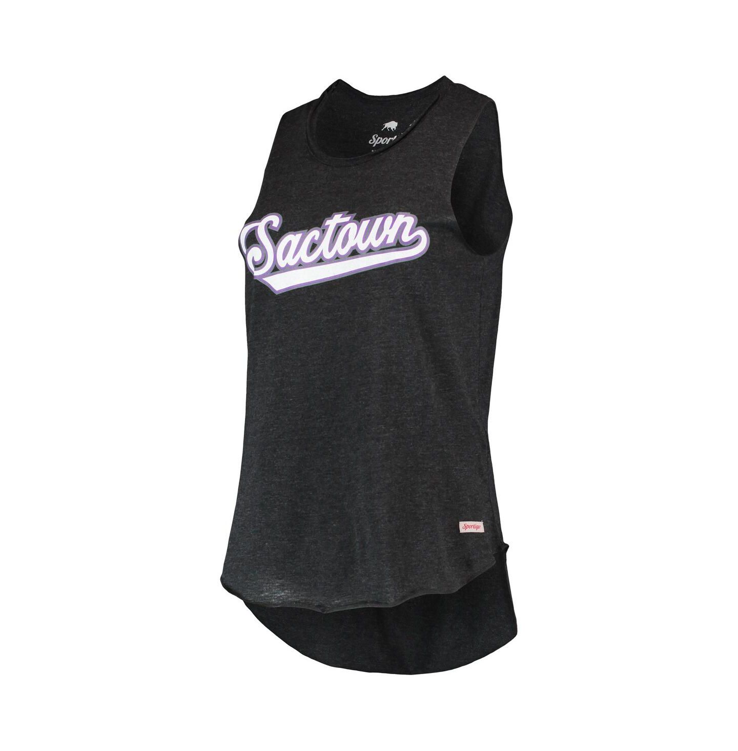 Женский топ Sportiqe Black Sacramento Kings Sactown Janie Tri-Blend — фото 3