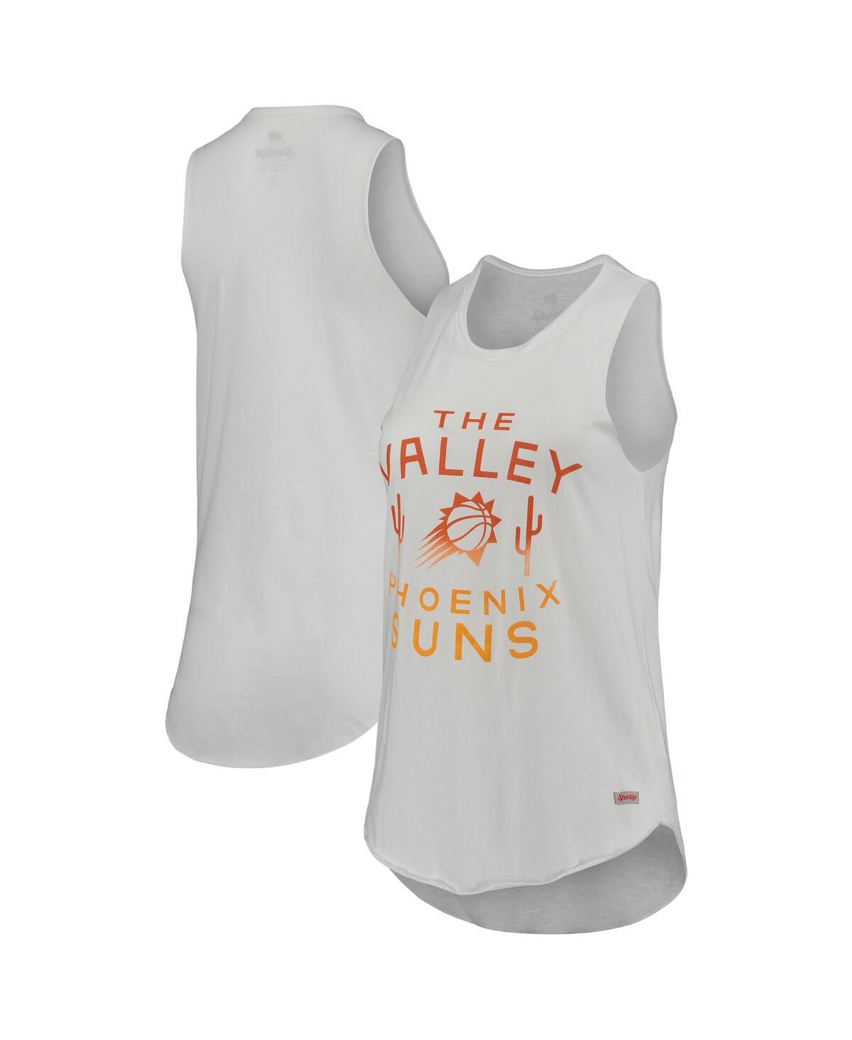 Sportiqe Women's  White Phoenix Suns Janie Tri-blend Tank Top