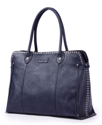 Women's Genuine Leather Soul Stud Satchel Bag