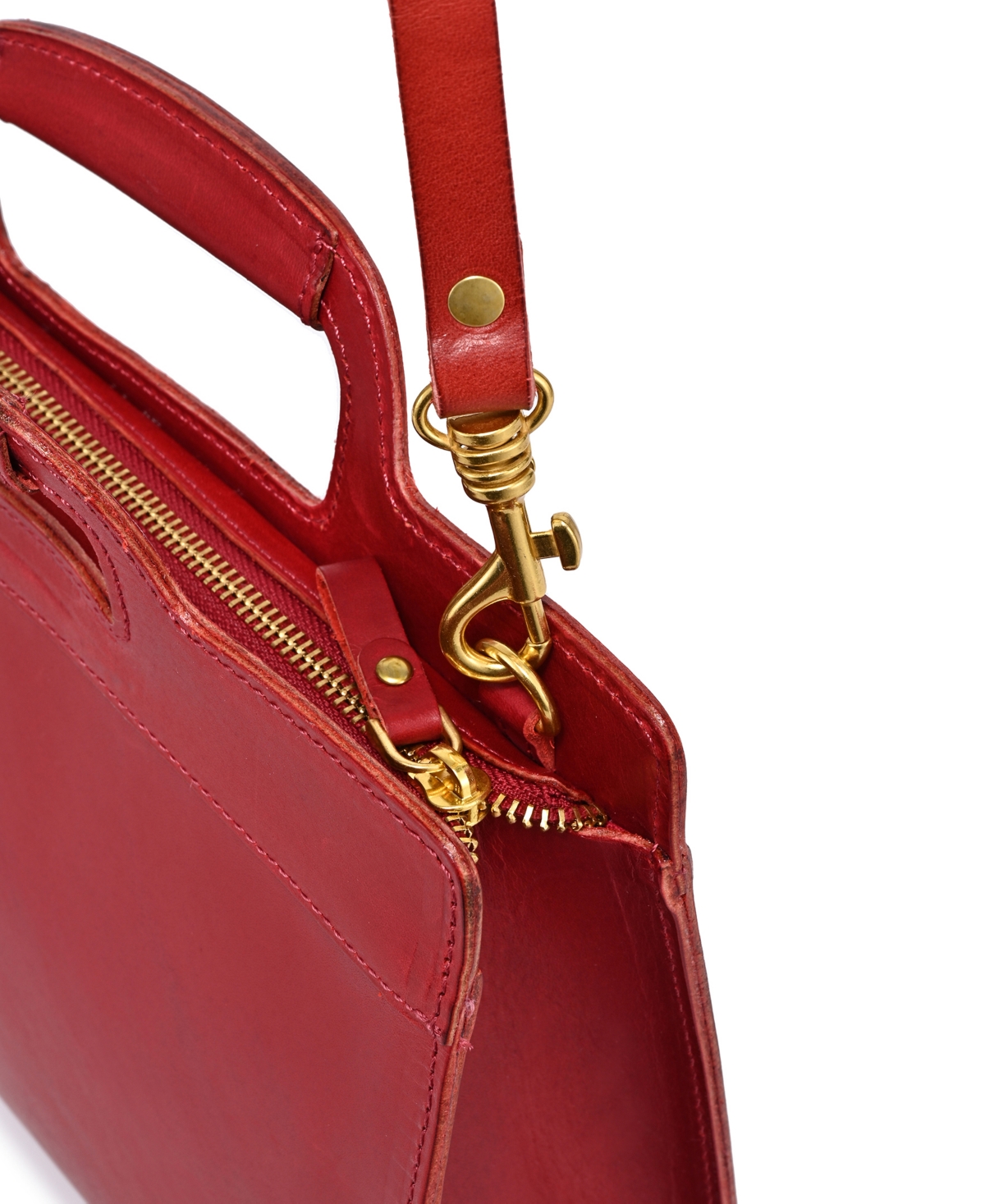 Old Trend Women's Genuine Leather Sleek Creek Crossbody Bag In Red