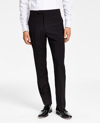 Calvin Klein - Men's Slim-Fit Infinite Stretch Black Tuxedo Suit Pants