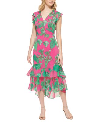 Tommy Hilfiger - Women's Island Orchid V-Neck Dress