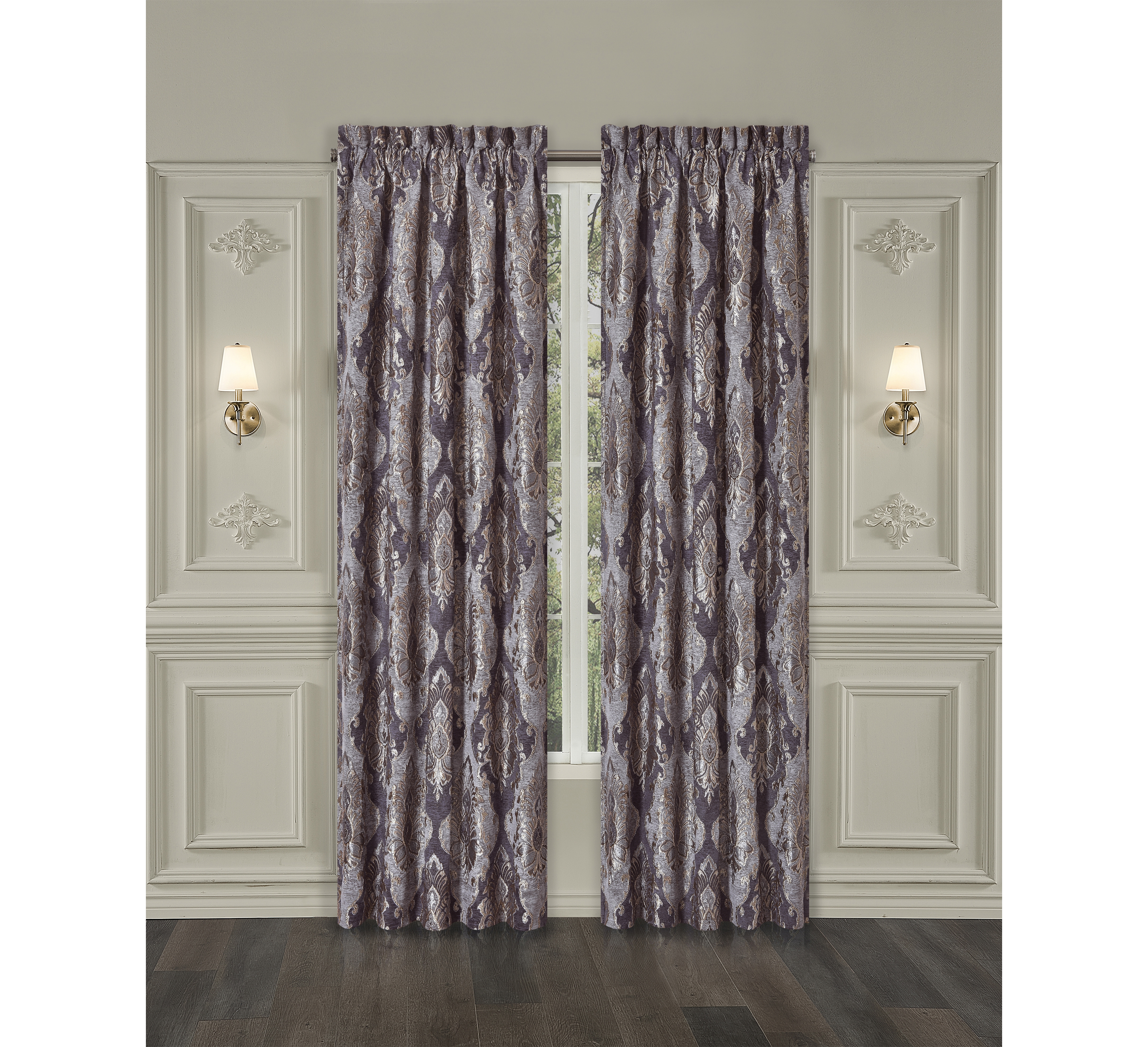 Five Queens Court Dominique 4-Pc. Window Panel Set, 50" x 95"