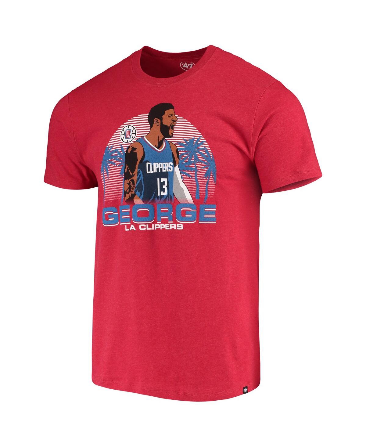 Shop 47 Brand Men's Paul George Red La Clippers Player Graphic T-shirt