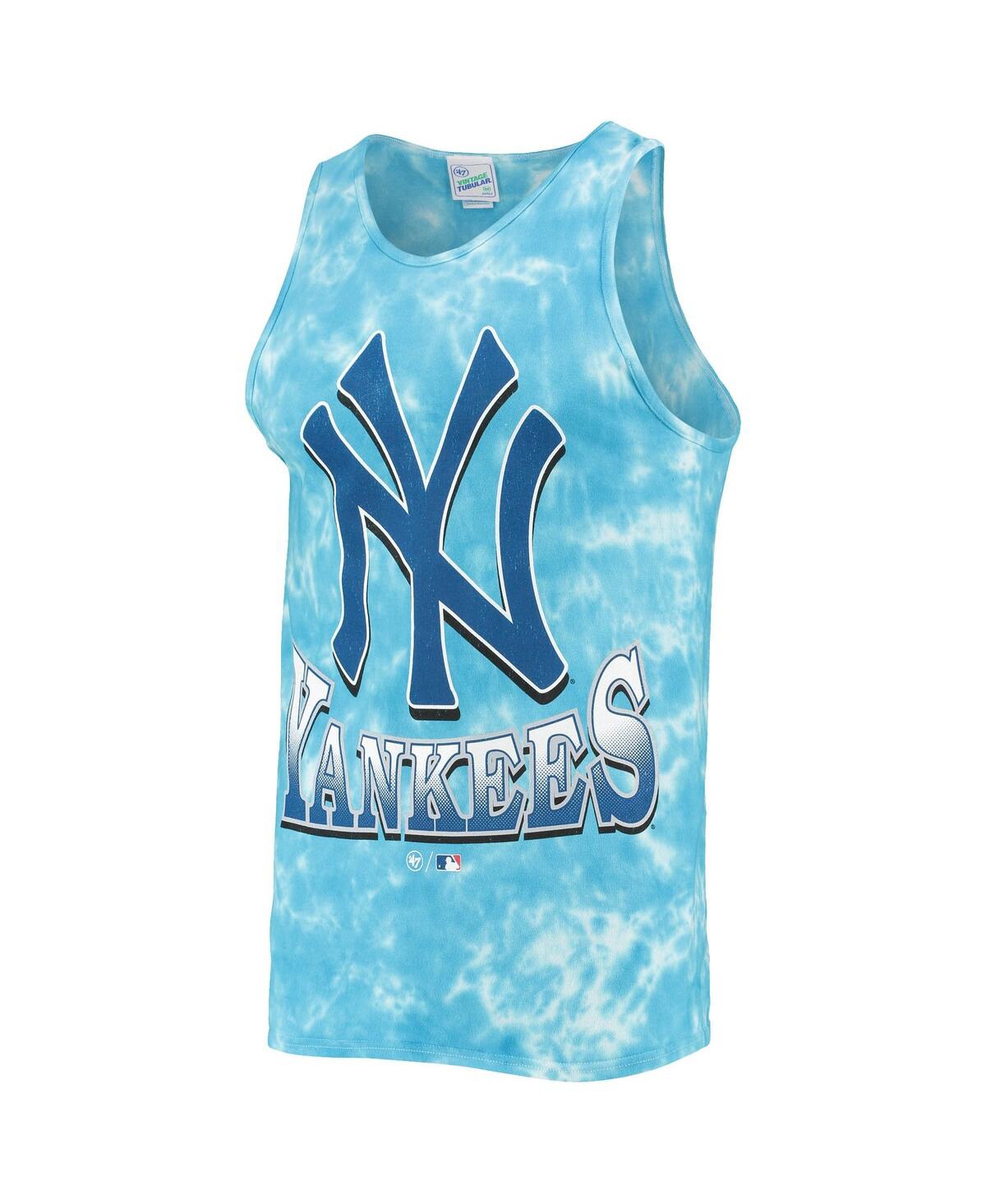 Shop 47 Brand Men's '47 Blue New York Yankees Big Leaguer Tubular Tie-dye Tank Top