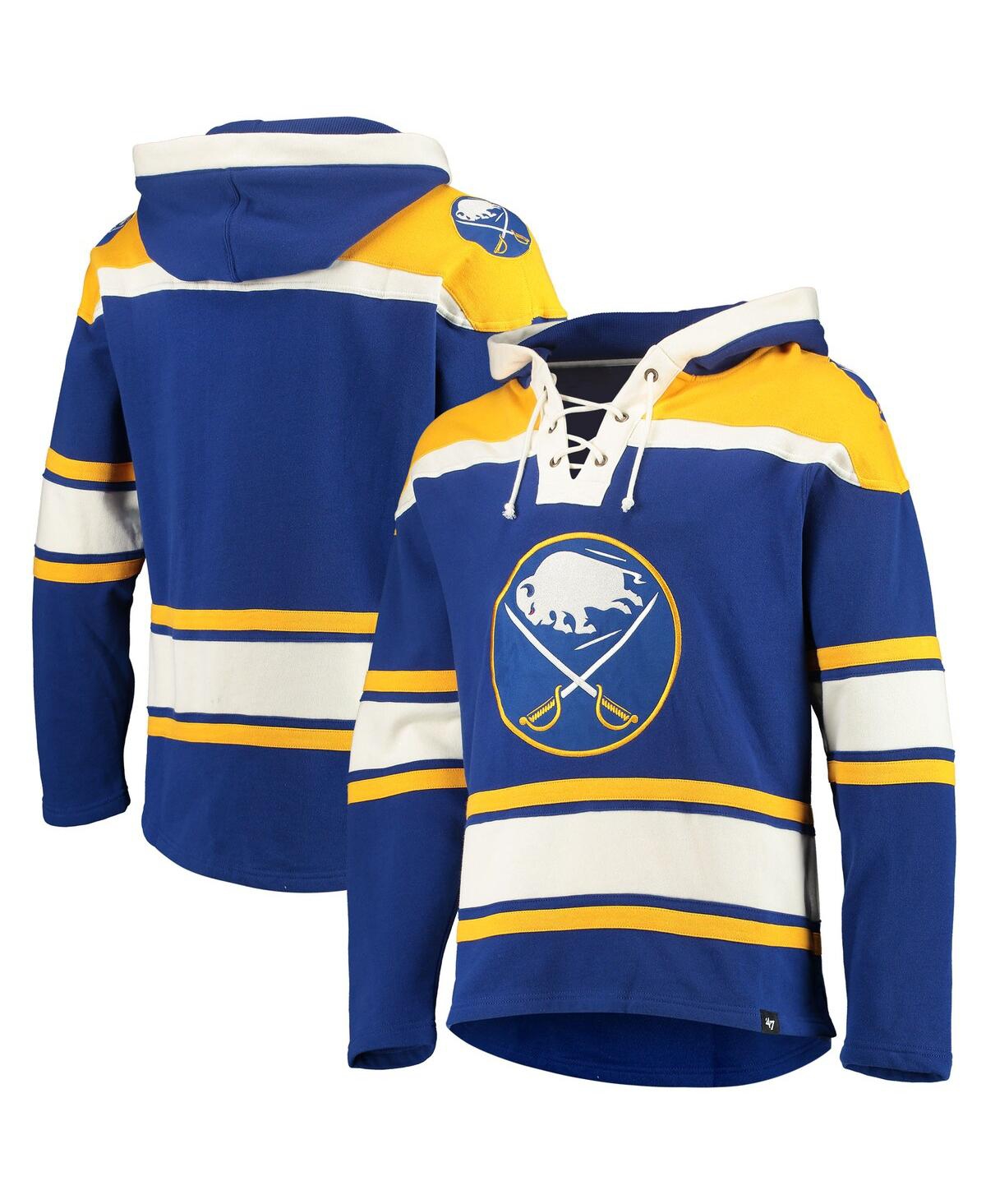 Men's '47 Royal Buffalo Sabres Superior Lacer Team Pullover Hoodie - Royal