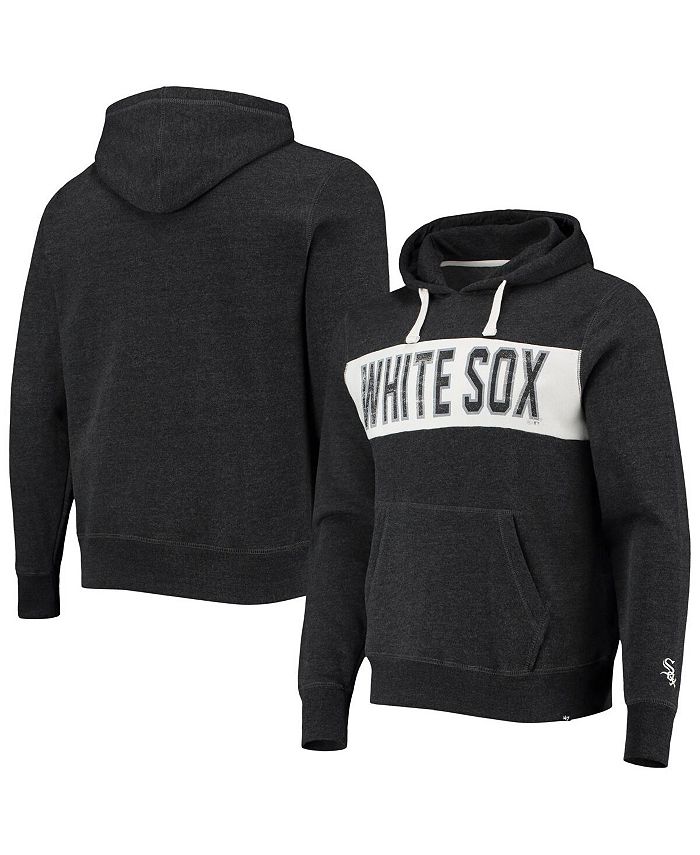 Chicago White Sox Men's 47 Brand Black Pullover Jersey Hoodie - Large