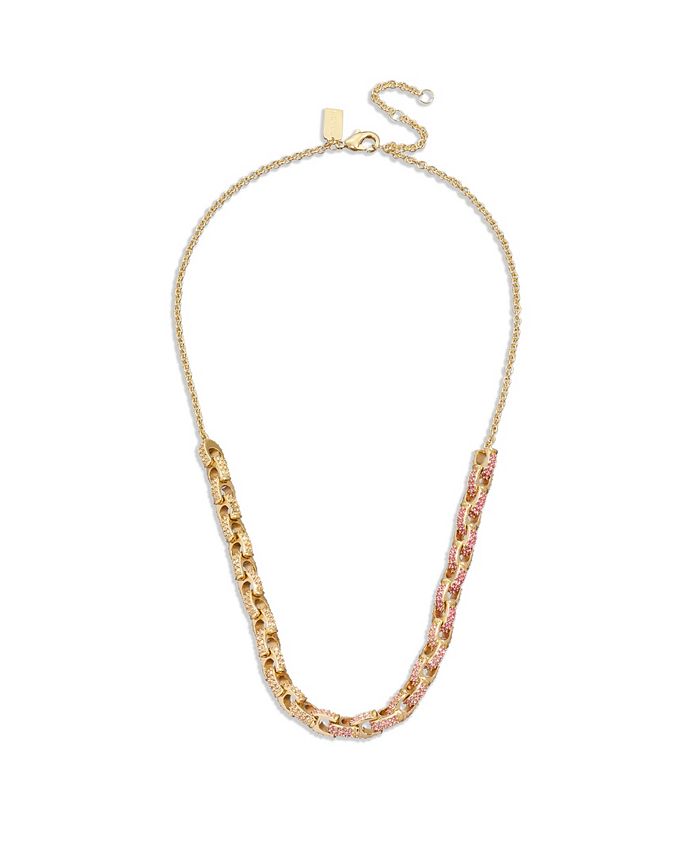 Coach pave new arrivals signature necklace