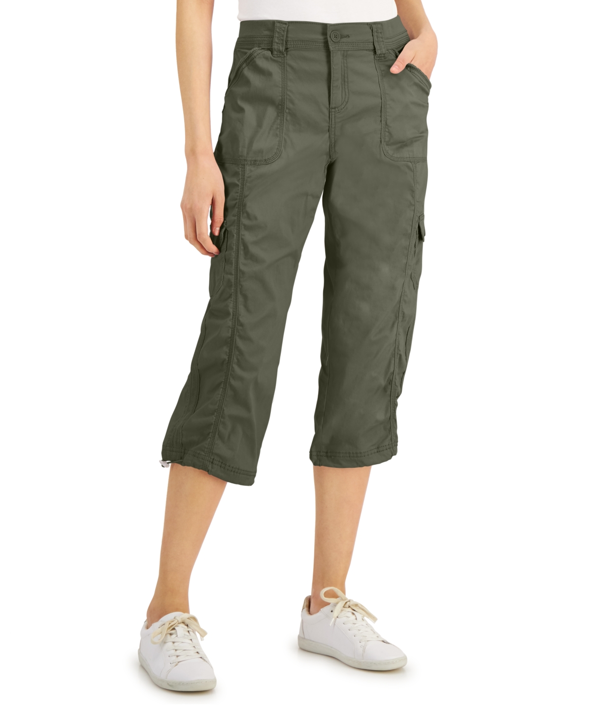 Style & Co Women's Cargo Capri Pants, Regular & Petite, Created For Macy's In Olive Sprig