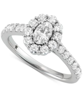 Macy's Diamond Oval Bridal Set (2 Ct. T.w.) In 14k White Gold - Macy's