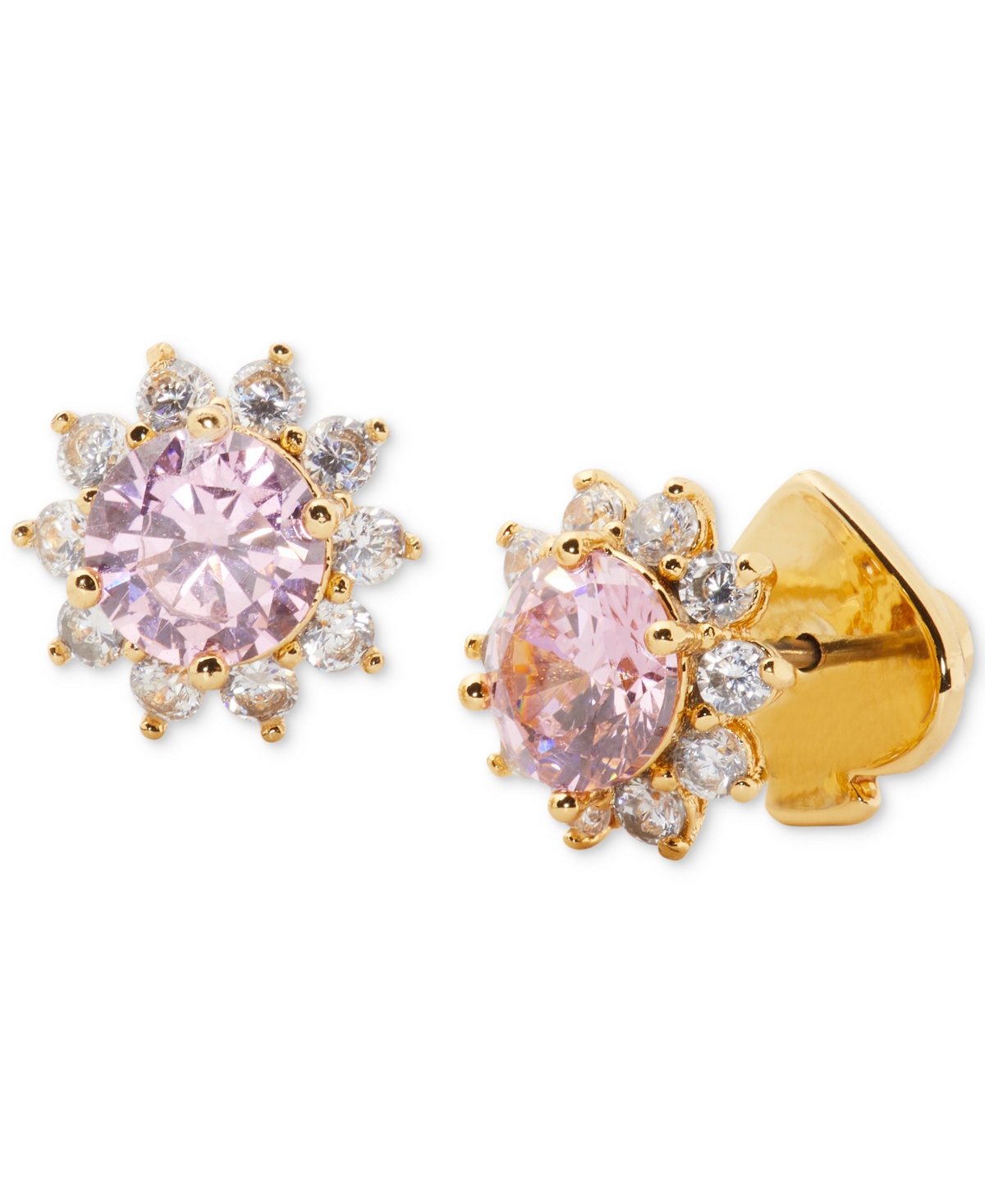 Kate Spade Sunny Halo Goldtone & Cubic Zirconia Stud Earrings In Pink