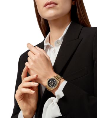 Women's Queen Gold-Tone Stainless Steel Bracelet Watch 36mm