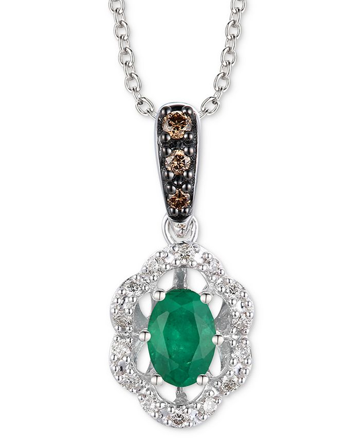Levian emerald necklace sale