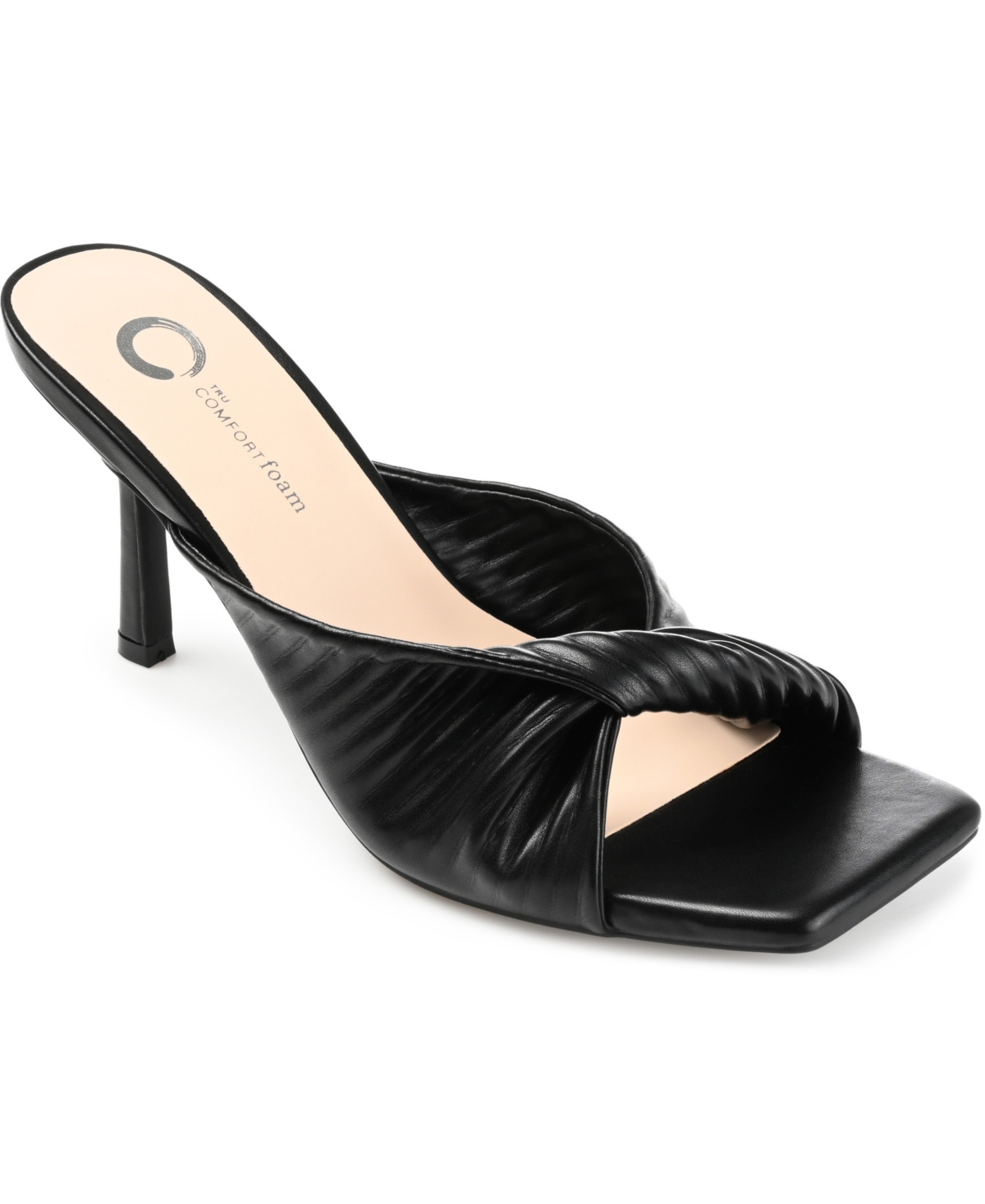 Journee Collection Women's Greer Pleated Sandals In Black