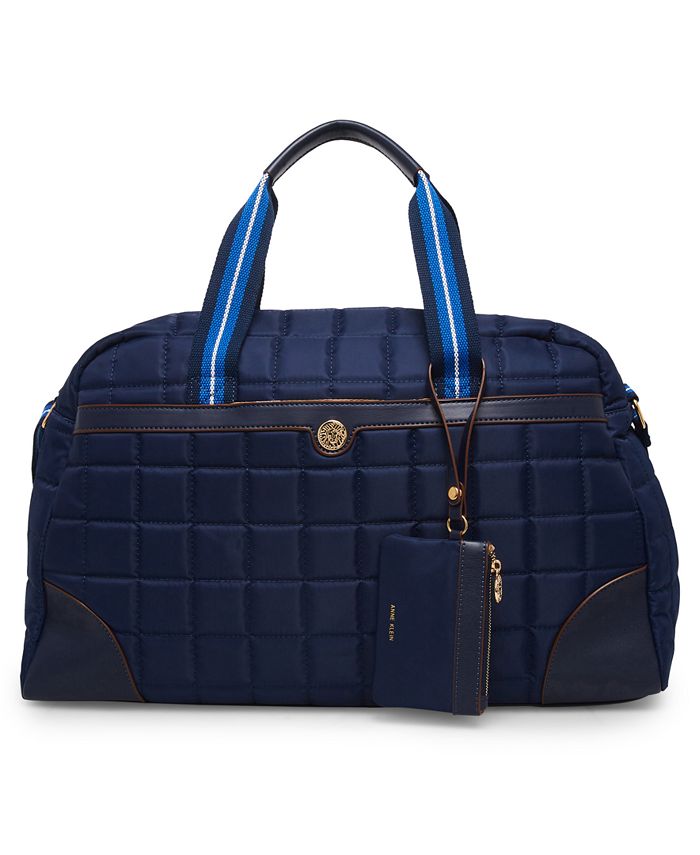 Anne Klein Women's Quilted Weekender with bing Bag Macy's