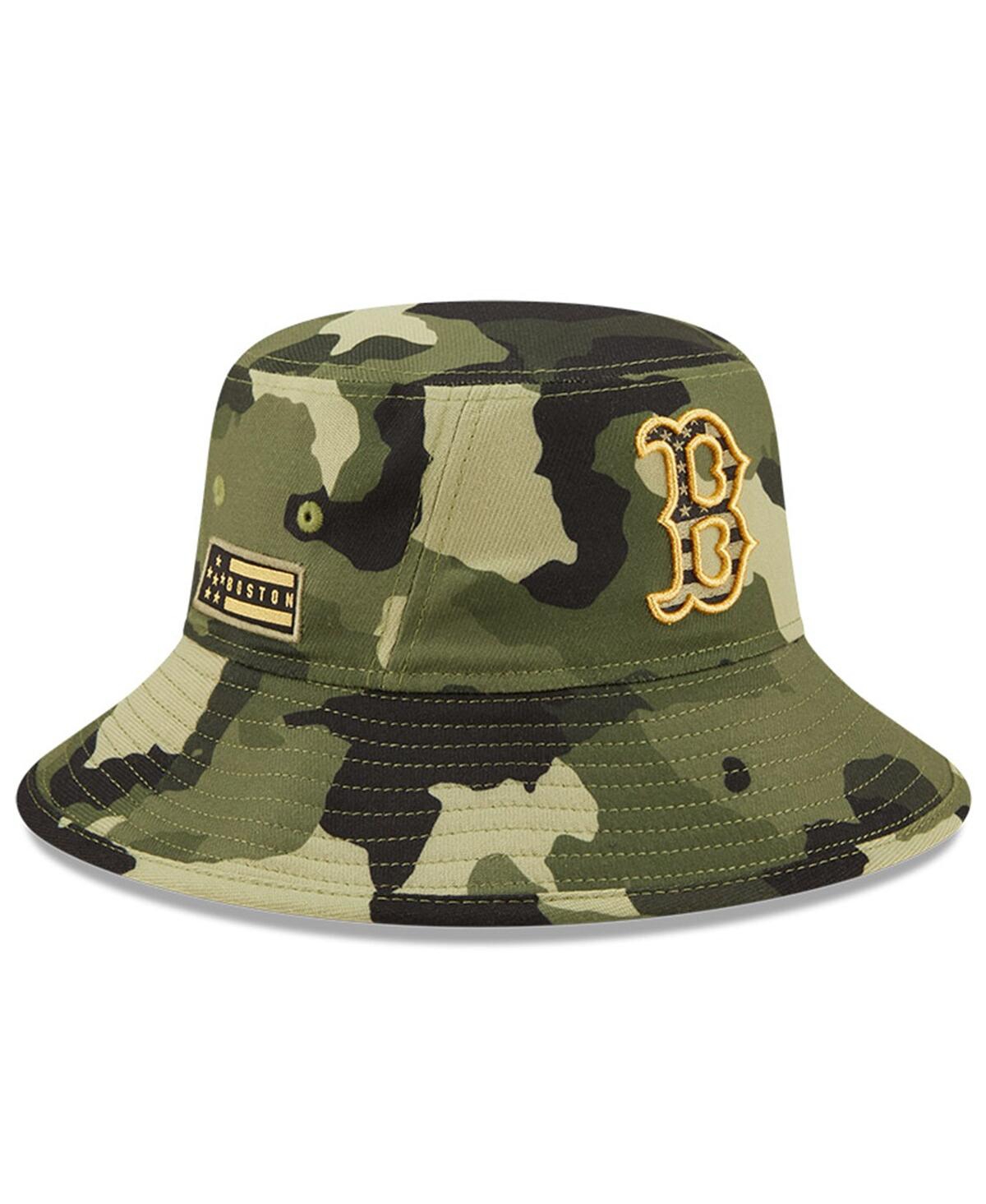 Shop New Era Men's  Camo Boston Red Sox 2022 Armed Forces Day Bucket Hat