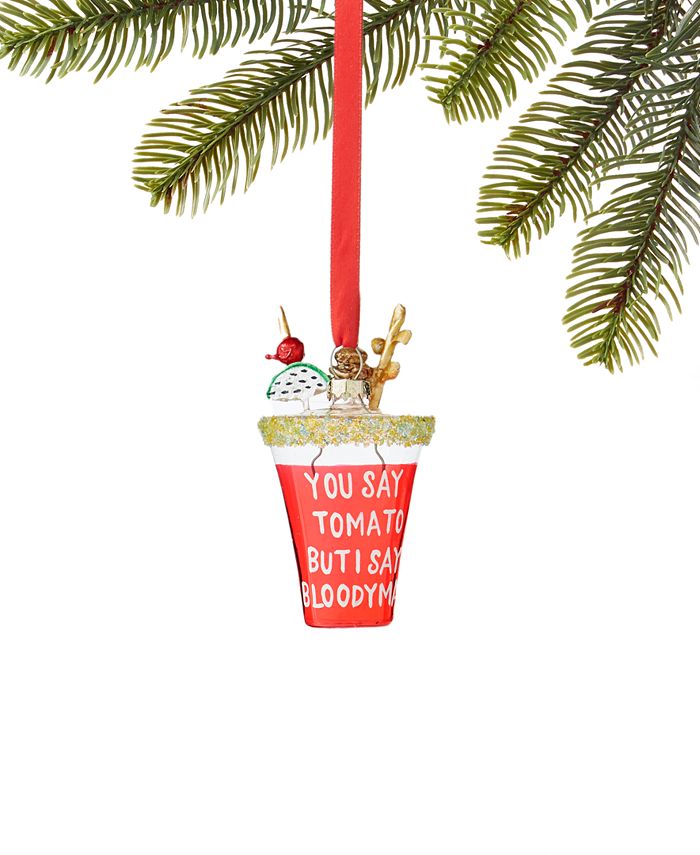 Holiday Lane Foodie Wine and Spirits Bloody Mary Glass Ornament, Created for Macy's Macy's