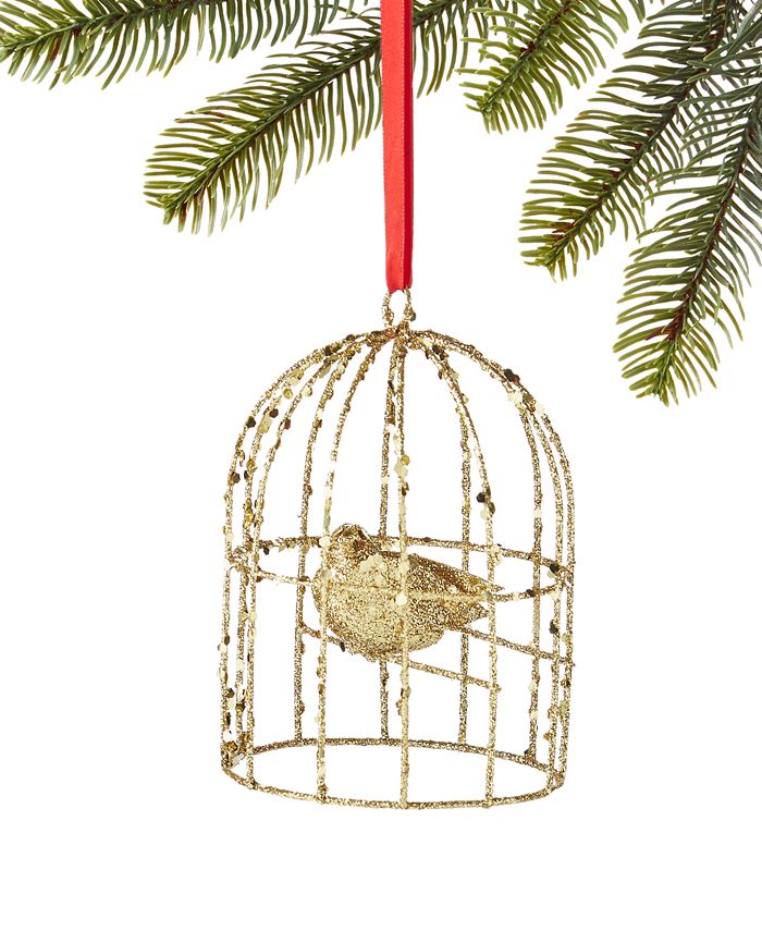 Holiday Lane Royal Holiday Wire Birdcage Ornament Created for