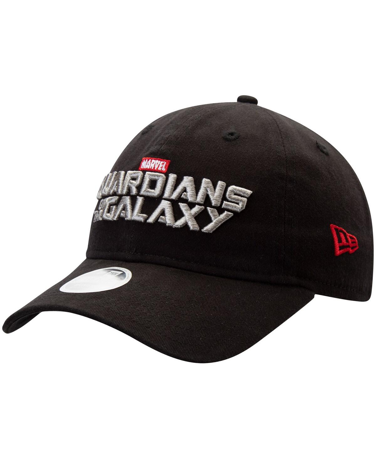 New Era Women's  Black Guardians Of The Galaxy Wordmark 9twenty Adjustable Hat In Black