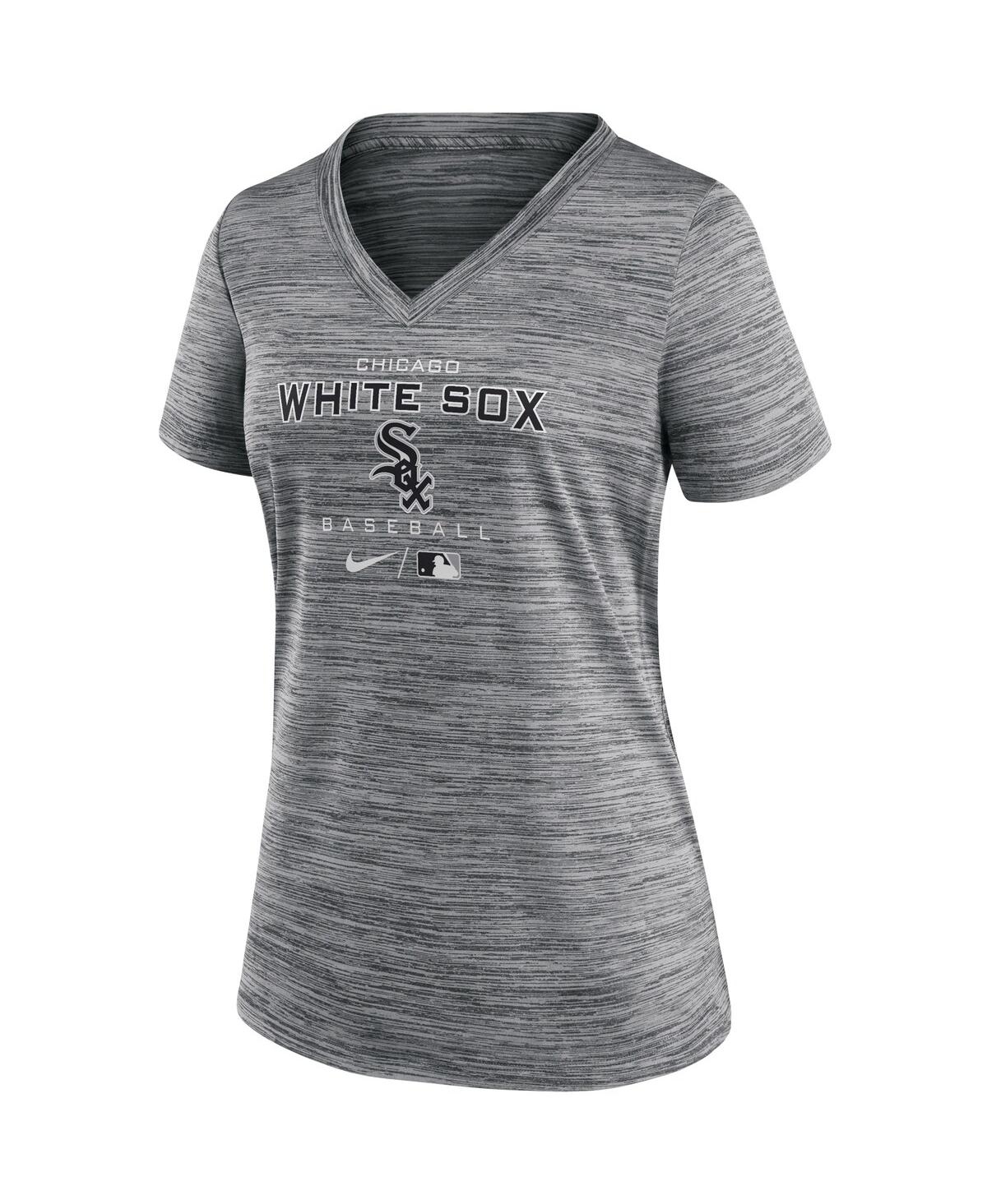 Shop Nike Women's  Anthracite Chicago White Sox Authentic Collection Velocity Space-dye Performance V-neck