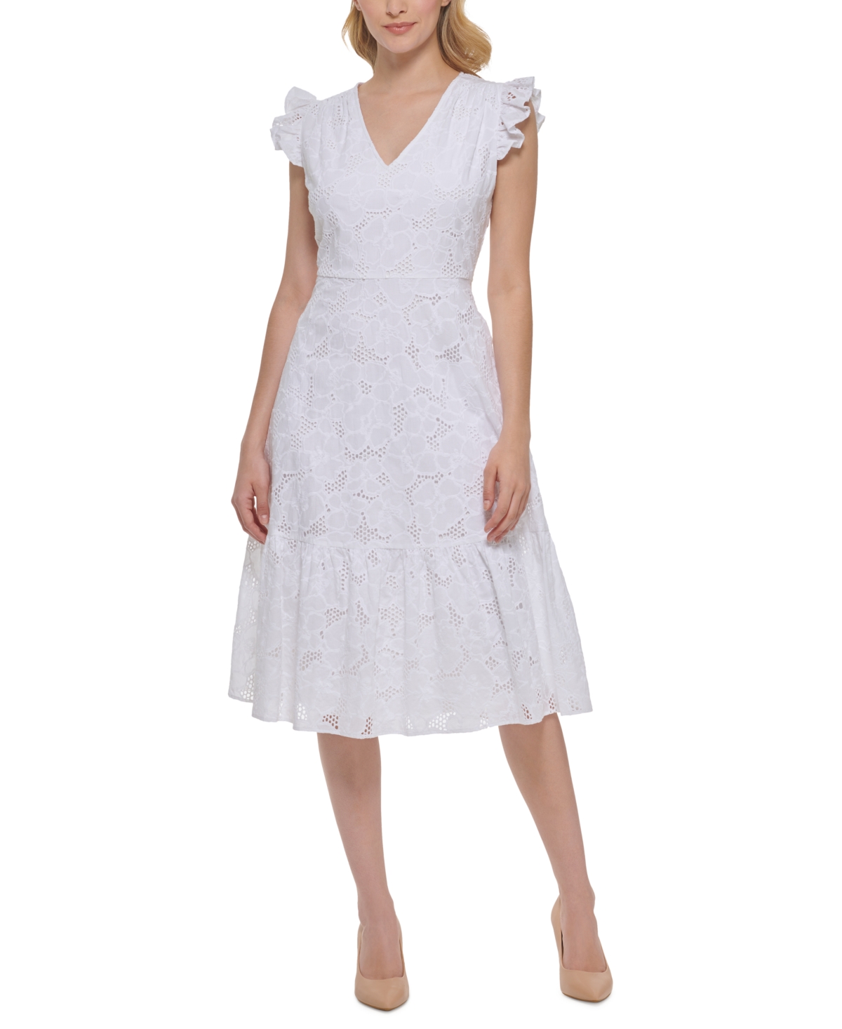 Eyelet a line dress shop
