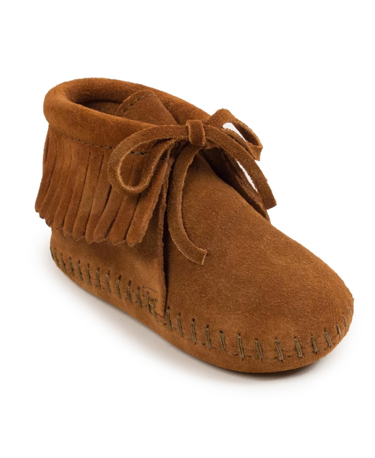 Minnetonka Baby Boys And Girls Suede Fringe Booties In Brown