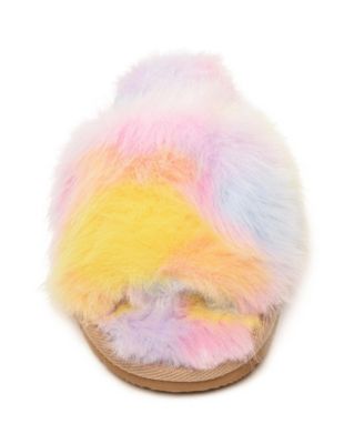 Little and Big Girls Lyla Faux Fur Slide Slippers