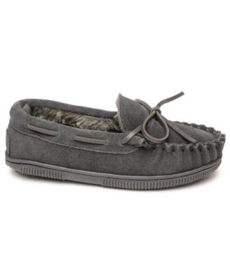 Toddler Boys Pile Lined Hardsole Moccasin Slippers