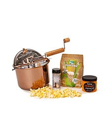 Copper Plated Whirley Pop Hull-Less Buttery Popcorn Gift Set
