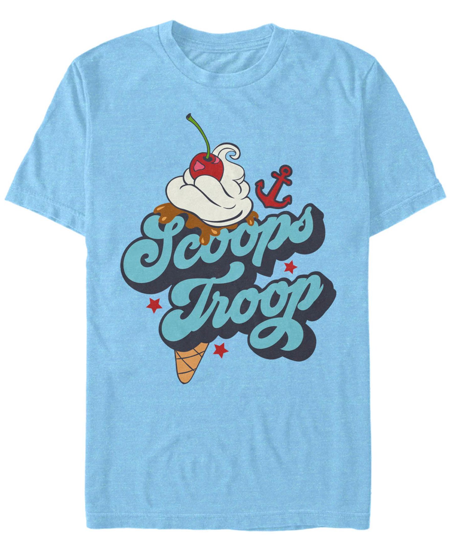 Мужская футболка Fifth Sun Stranger Things Scoops Troop Logo Short Sleeve, цвет: Светлый синий — фото 2