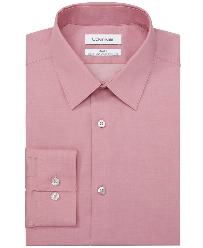 Calvin Klein Men's Steel SlimFit NonIron Stain Shield Solid Dress