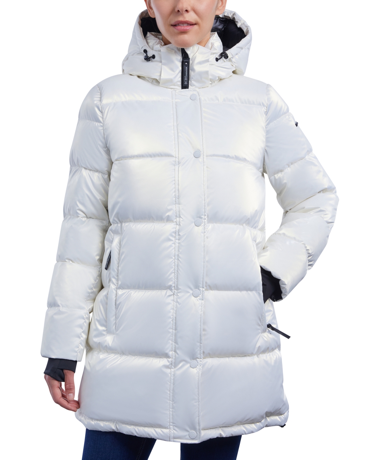 BCBGeneration Women s Shine Hooded Puffer Coat Created for Macy s Smart Closet